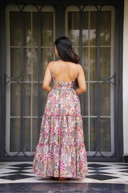 Women's Gorgeous Flared Partywear Designer Poly Rayon Gown 20