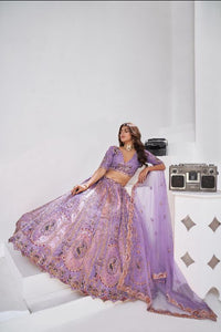 Regal Purple: Raw Silk Lehenga