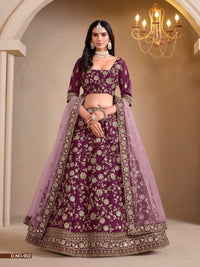 Maroon Art Silk Designer Lehenga With Blouse
