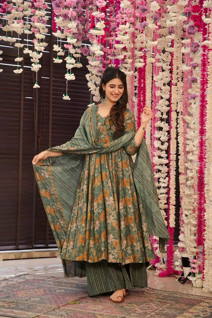 Printed Anarkali Suit   Modern Ethnic Style