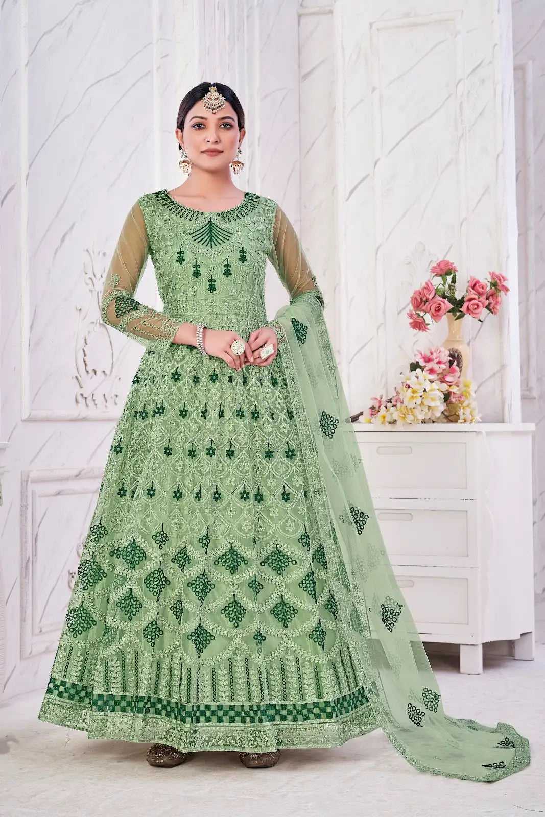 Graceful Party Wear Anarkali Suit with Dupatta