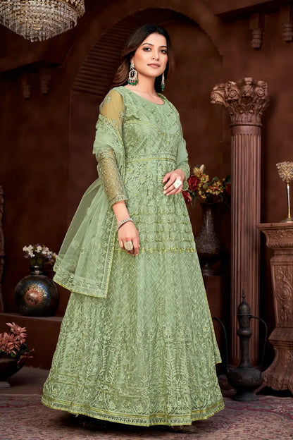 Modern Designer Anarkali Suit with Heavy Work Dupatta
