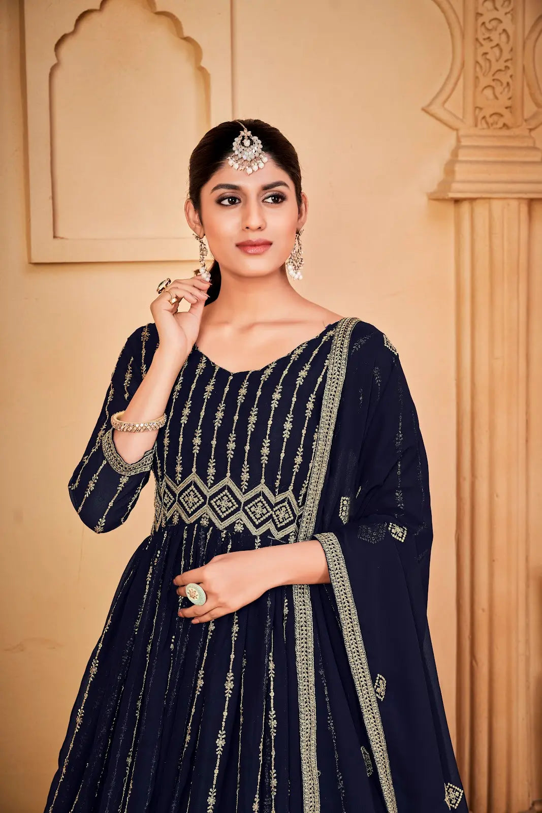 Beautiful Ethnic Anarkali Suit with Sequence Work