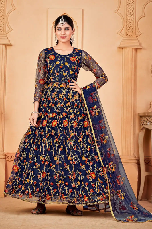 Trendy Festive Wear Anarkali Suit with Dupatta Set