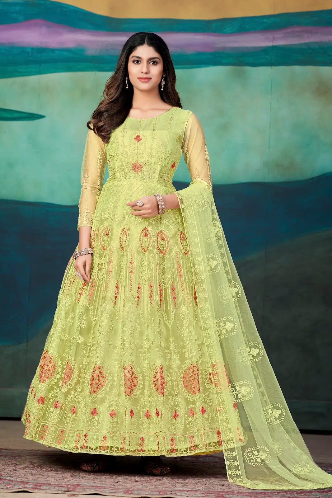 Heavy Designer Anarkali Suit with Rich Zari Work