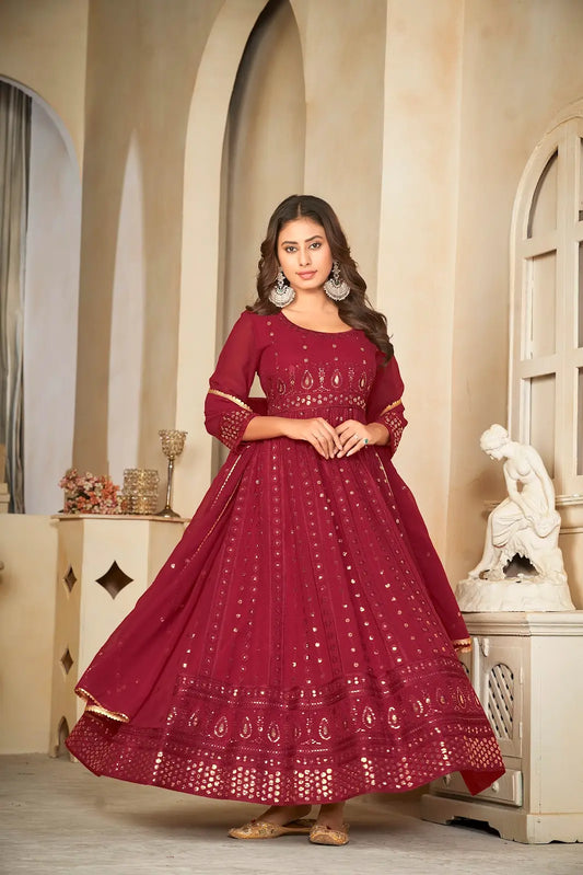 Heavy Work Wedding Anarkali Suit for Women