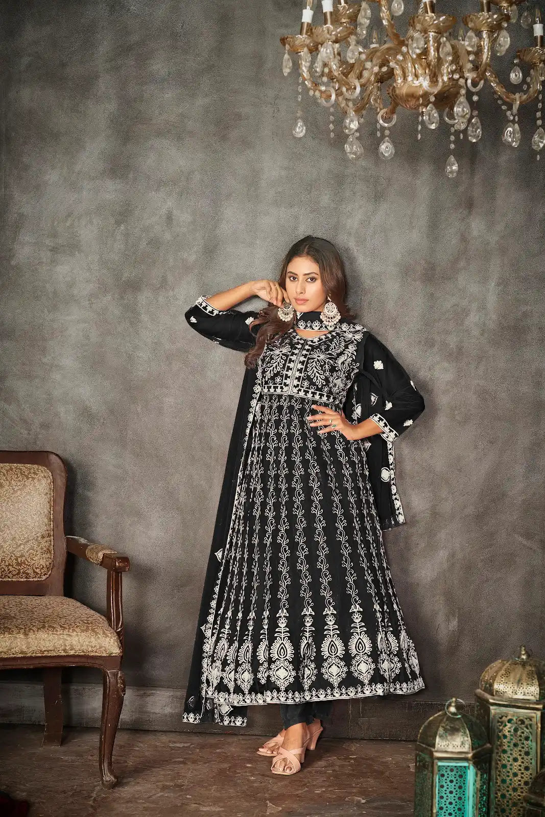 Stunning Designer Anarkali Suit with Sequence Embroidery