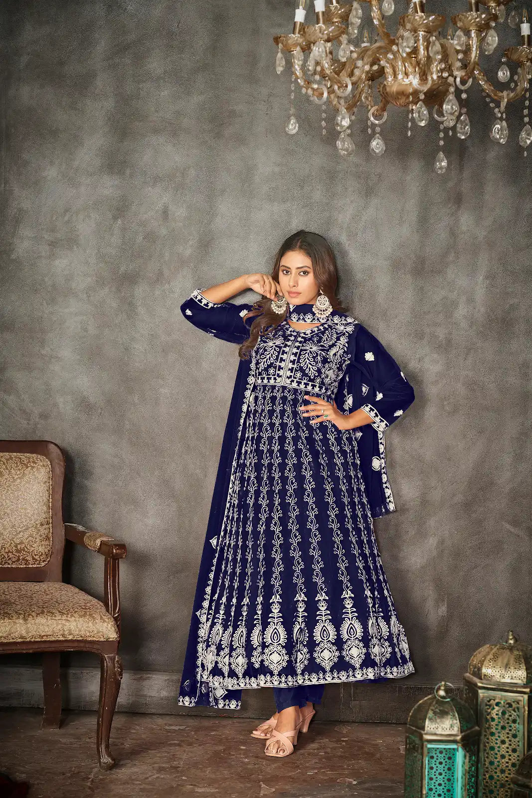 Stunning Designer Anarkali Suit with Sequence Embroidery