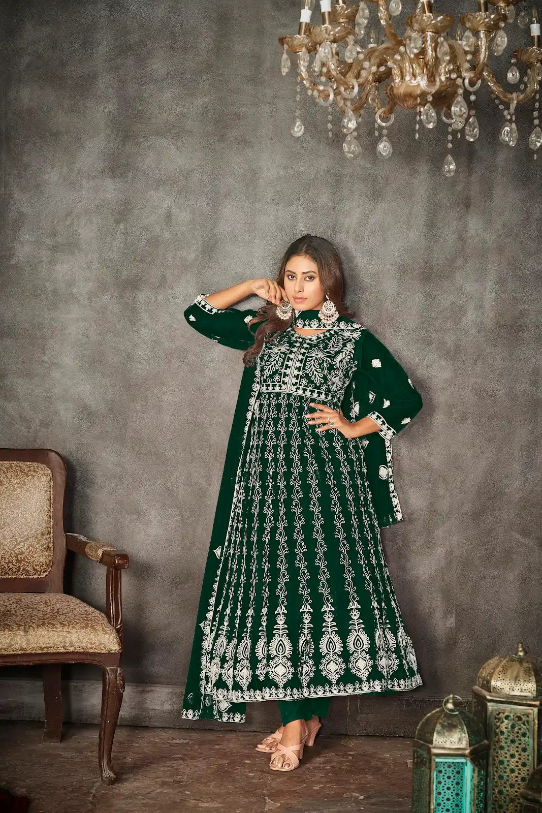Stunning Designer Anarkali Suit with Sequence Embroidery