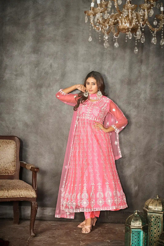 Stunning Designer Anarkali Suit with Sequence Embroidery