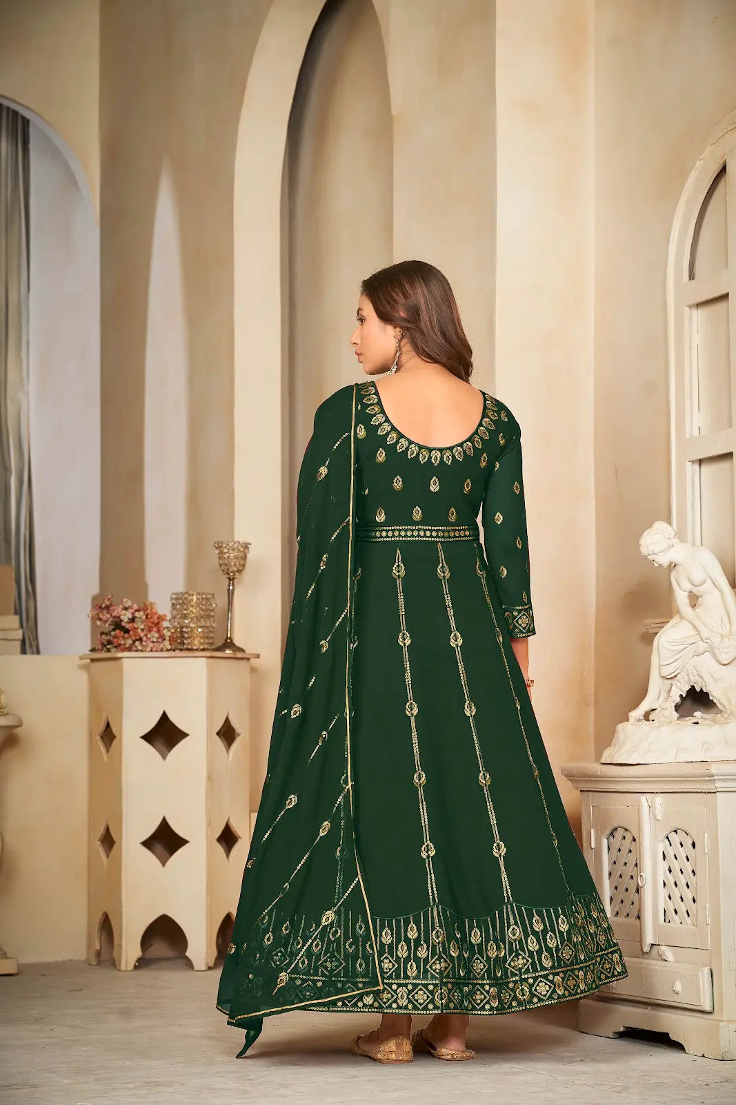 Royal Designer Anarkali Suit with Heavy Zari Work
