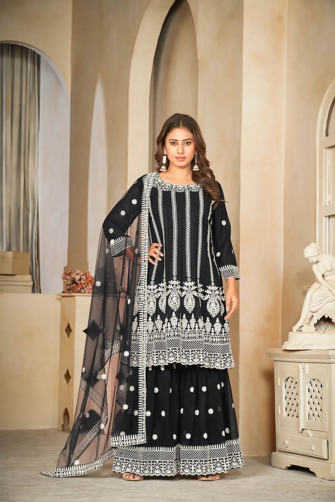 Classic Party Wear Anarkali Suit with Fancy Work
