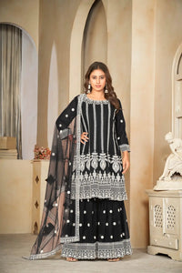 Classic Party Wear Anarkali Suit with Fancy Work