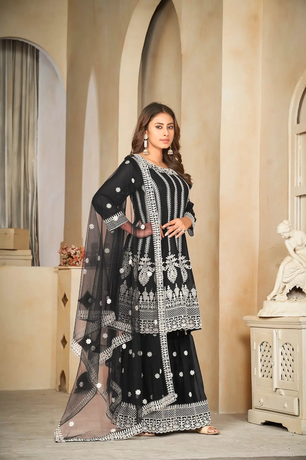 Classic Party Wear Anarkali Suit with Fancy Work