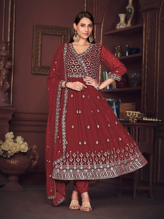 Trendy Wedding Wear Anarkali Suit with Designer Look