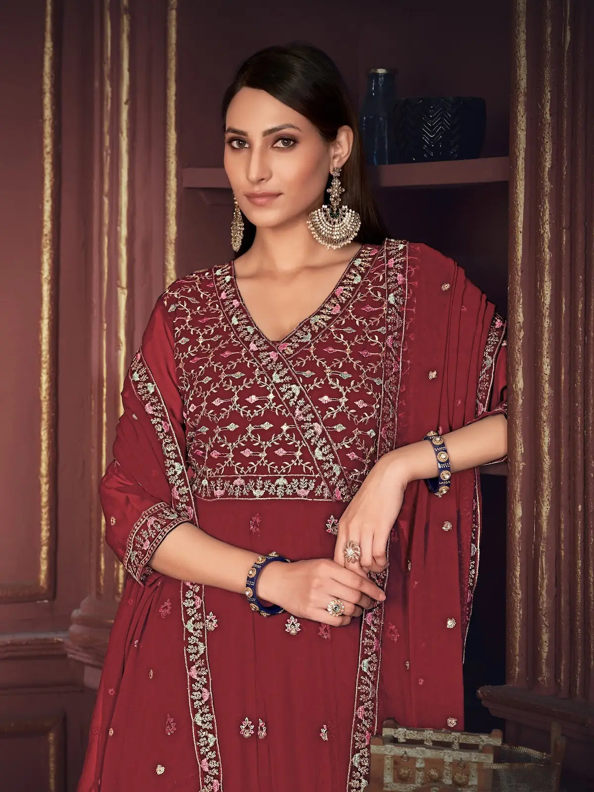 Trendy Wedding Wear Anarkali Suit with Designer Look