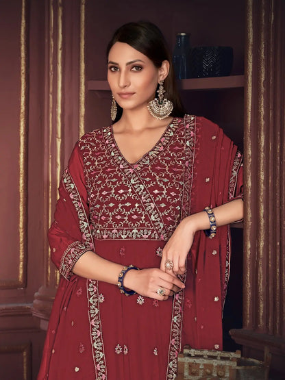 Trendy Wedding Wear Anarkali Suit with Designer Look