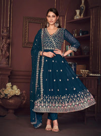 Royal Party Wear Anarkali Suit with Heavy Embroidery