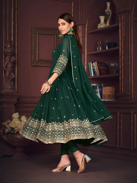Luxury Wedding Wear Anarkali Suit with Heavy Pattern