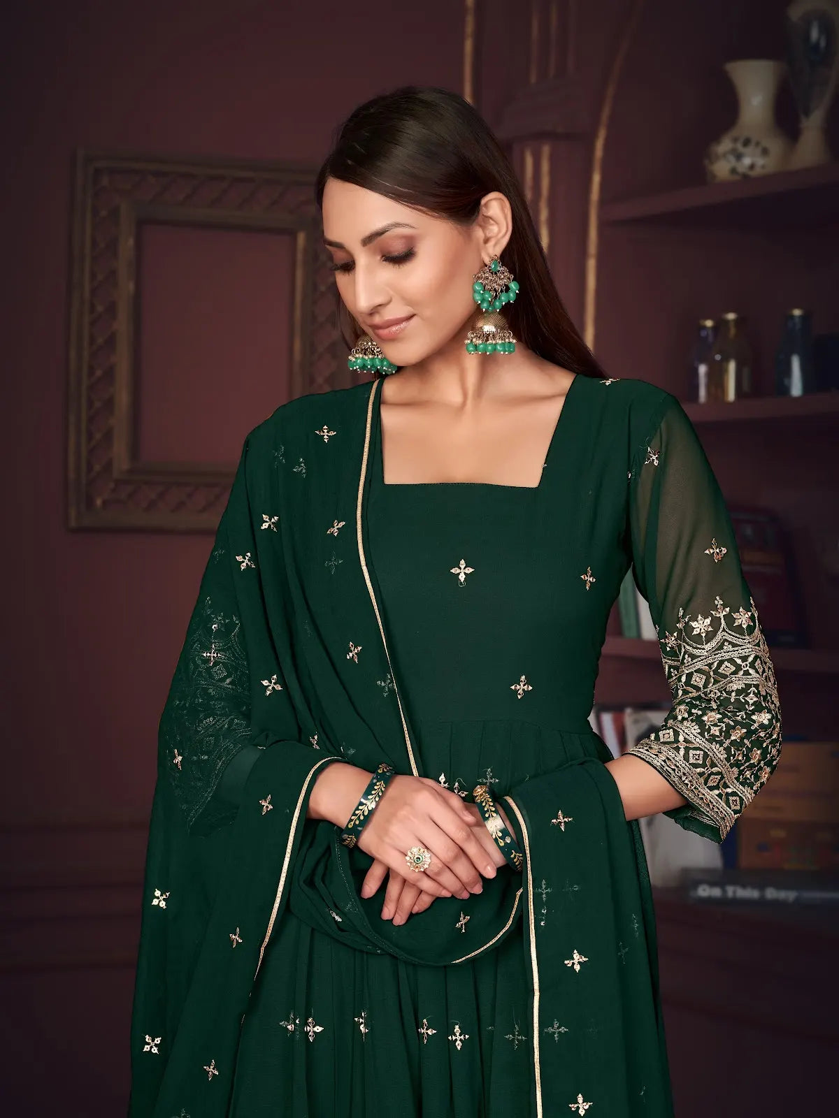 Luxury Wedding Wear Anarkali Suit with Heavy Pattern