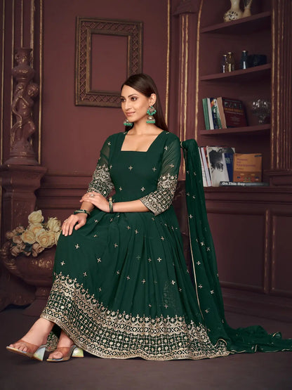 Luxury Wedding Wear Anarkali Suit with Heavy Pattern