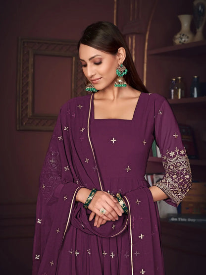 Royal Embroidered Anarkali Suit with Elegant Design
