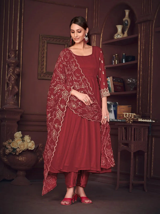 Beautiful Ethnic Anarkali Suit with Rich Embroidery