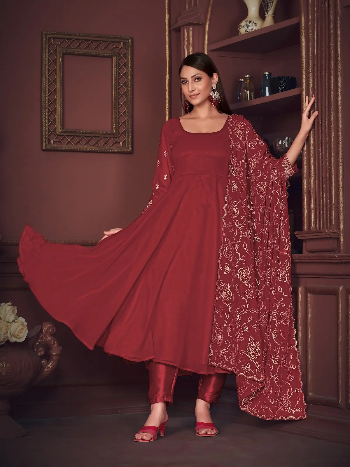 Beautiful Ethnic Anarkali Suit with Rich Embroidery