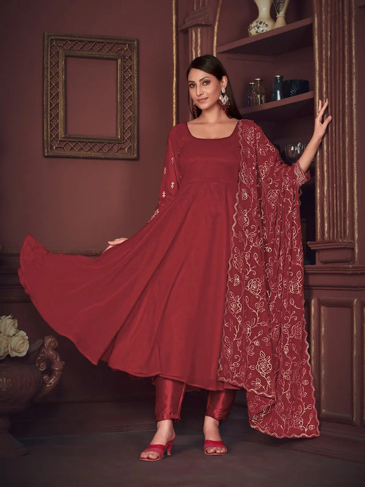 Beautiful Ethnic Anarkali Suit with Rich Embroidery