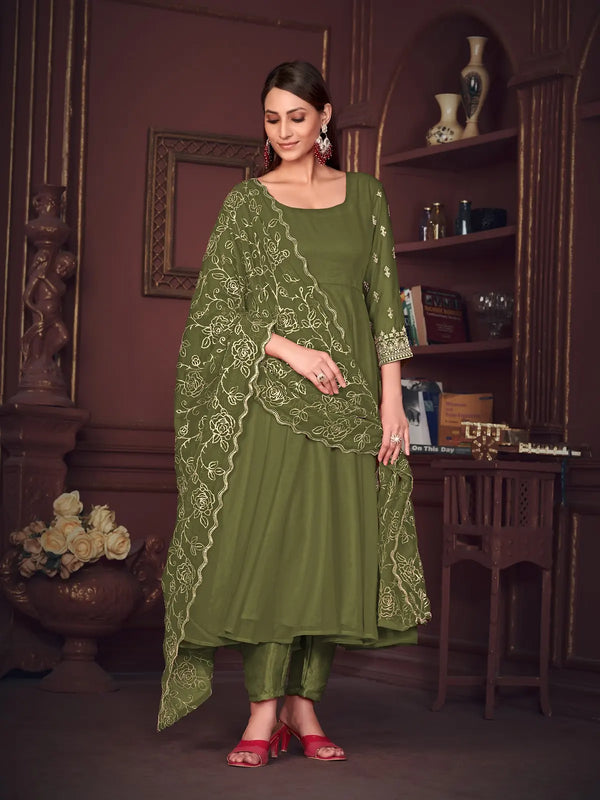 Premium Party Wear Anarkali Suit with Fancy Pattern