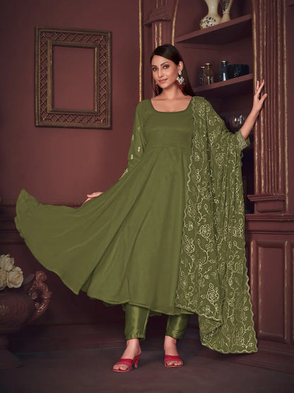 Premium Party Wear Anarkali Suit with Fancy Pattern