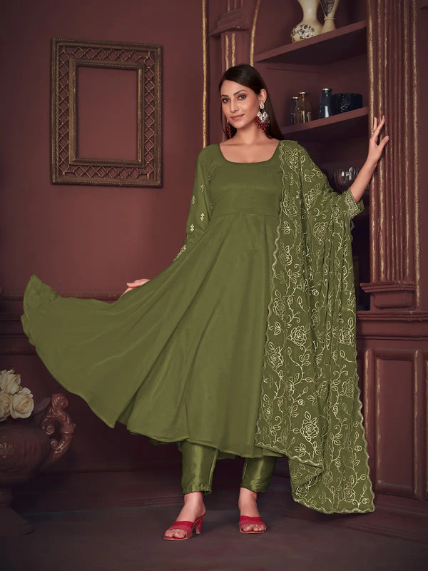 Premium Party Wear Anarkali Suit with Fancy Pattern