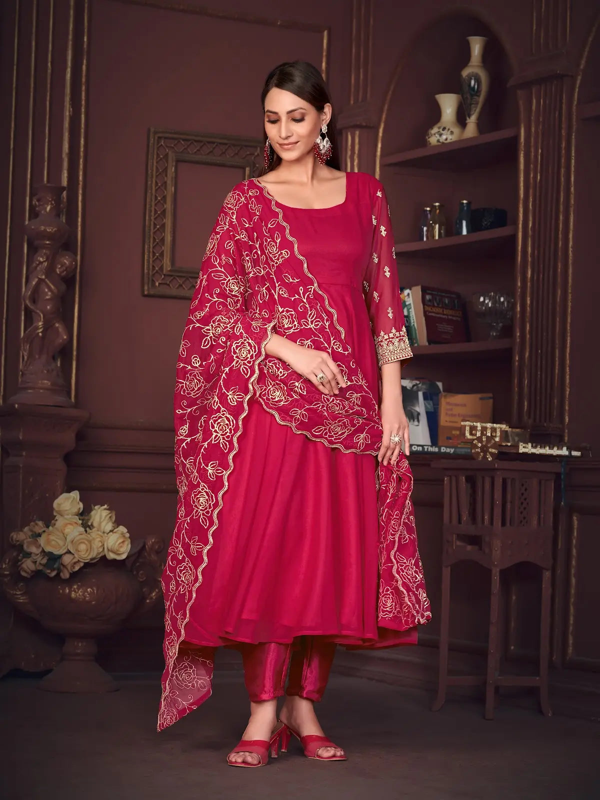 Classic Wedding Anarkali Suit with Heavy Work