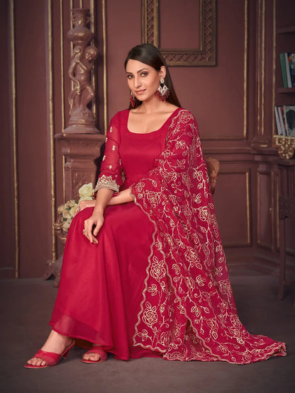 Classic Wedding Anarkali Suit with Heavy Work