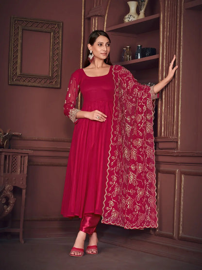 Classic Wedding Anarkali Suit with Heavy Work