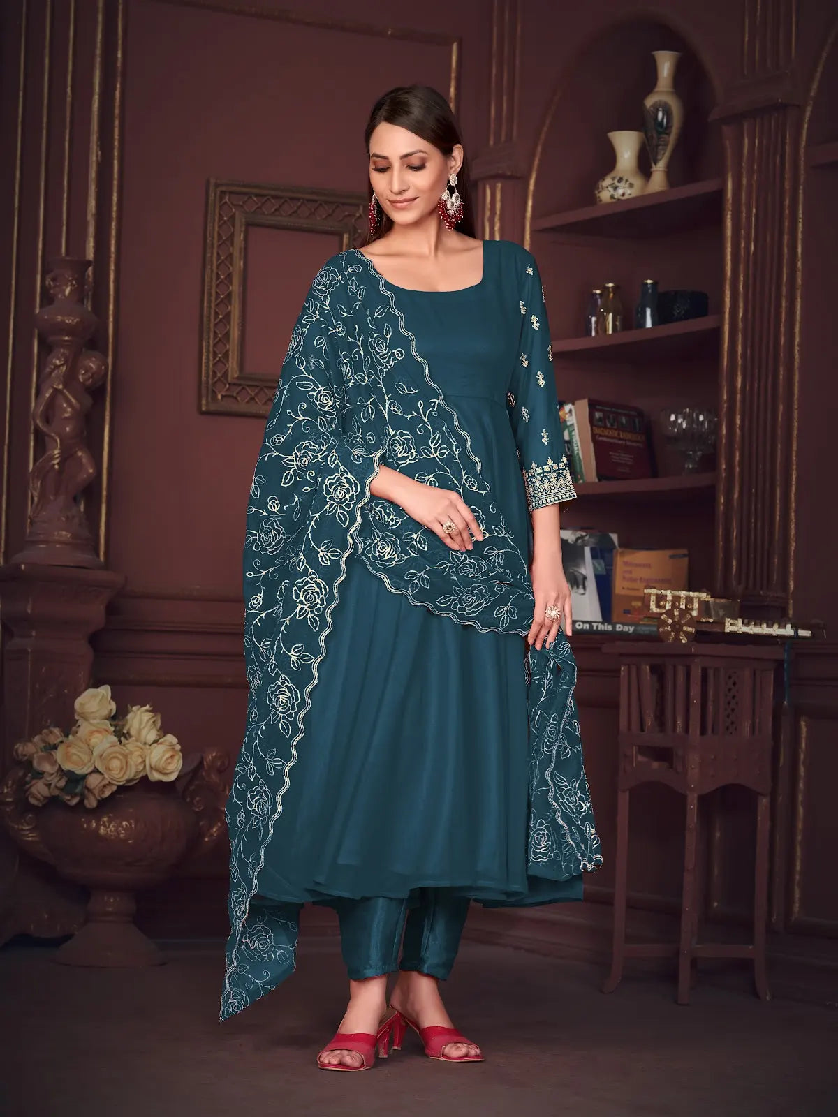 Stunning Festive Wear Anarkali Suit with Designer Finish