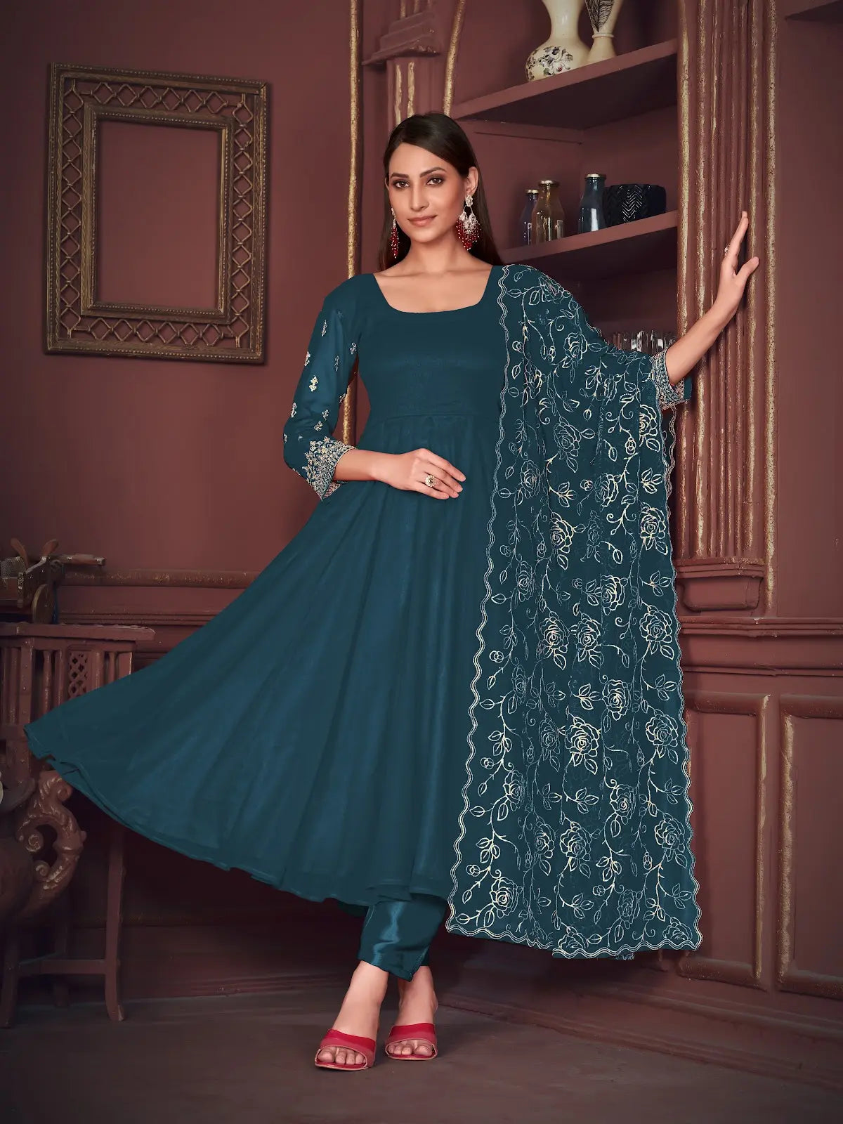 Stunning Festive Wear Anarkali Suit with Designer Finish