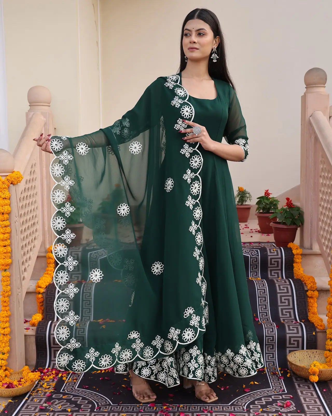 Luxury Embroidered Anarkali Suit with Elegant Finish