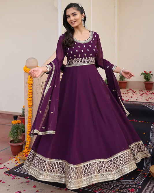 Trendy Ethnic Anarkali Suit with Heavy Work