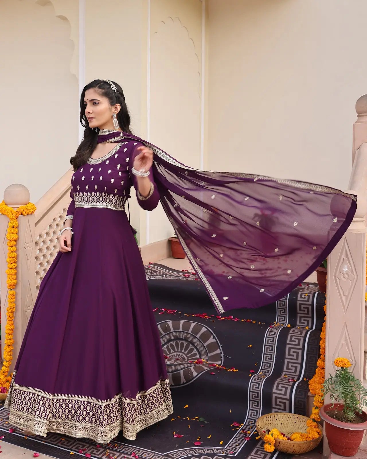 Trendy Ethnic Anarkali Suit with Heavy Work