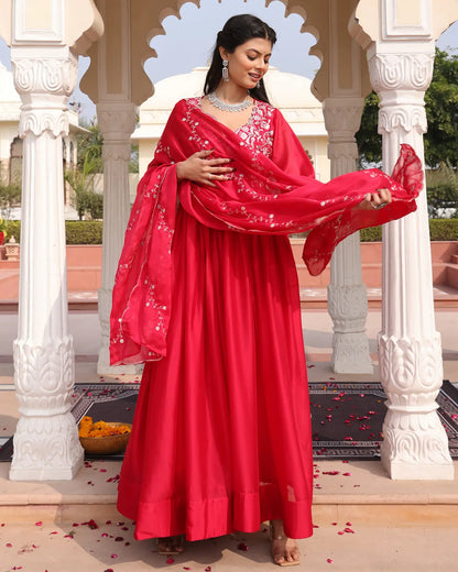 Gorgeous Wedding Anarkali Suit with Heavy Pattern