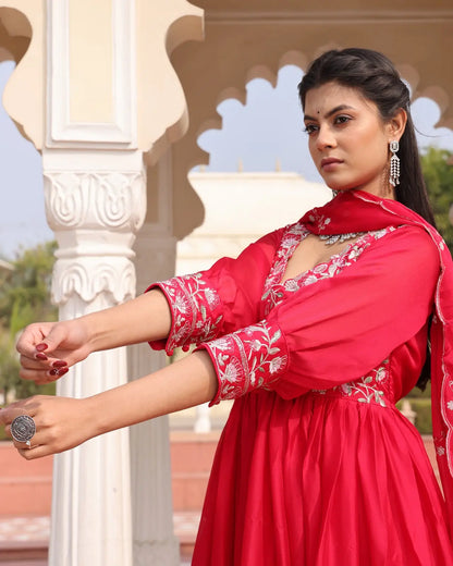 Gorgeous Wedding Anarkali Suit with Heavy Pattern