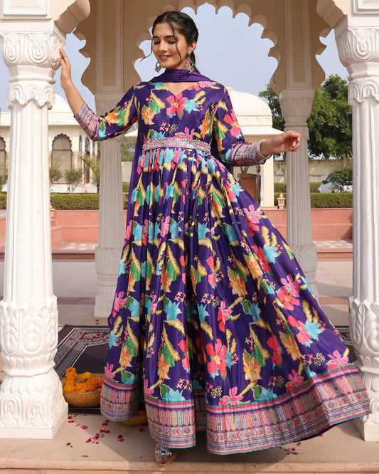 Beautiful Designer Anarkali Suit with Heavy Embroidery