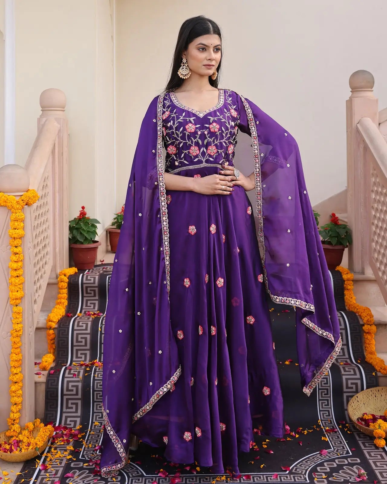 Royal Ethnic Anarkali Suit with Heavy Designer Work