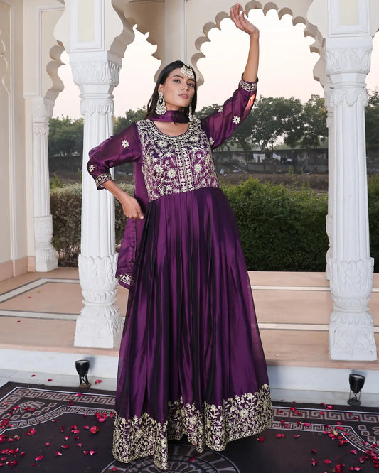 Classic Festive Anarkali Suit with Rich Embroidery