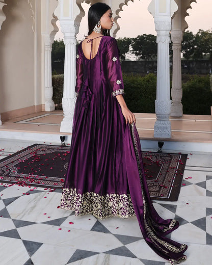 Classic Festive Anarkali Suit with Rich Embroidery