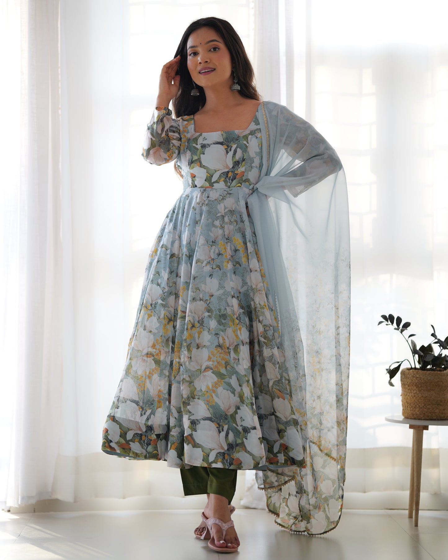 Gulnaar Anarkali Suit  Luxury Ethnic Women's Anarkali Dress