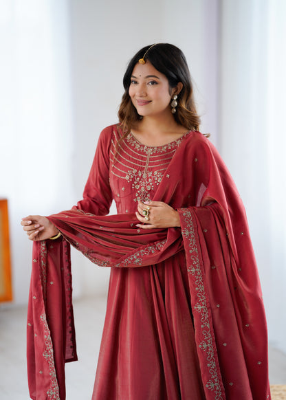 Sitara Anarkali Suit  Embroidered Festive Women's Anarkali Dress