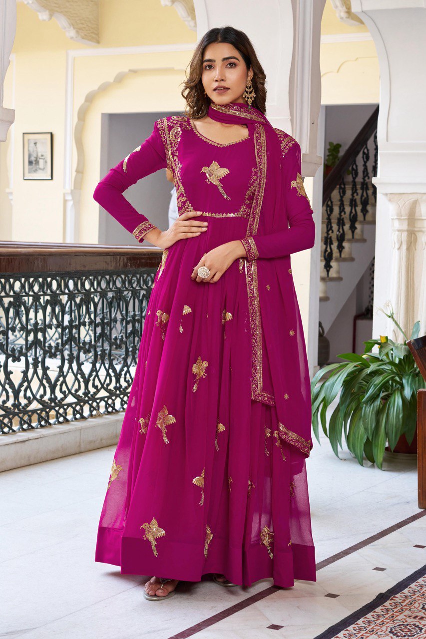 Mehrunisa Salwar-Kameez  Graceful Party Women's Anarkali Dress