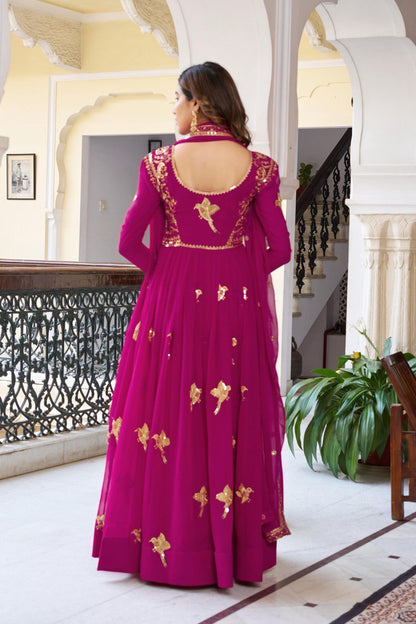 Mehrunisa Salwar-Kameez  Graceful Party Women's Anarkali Dress